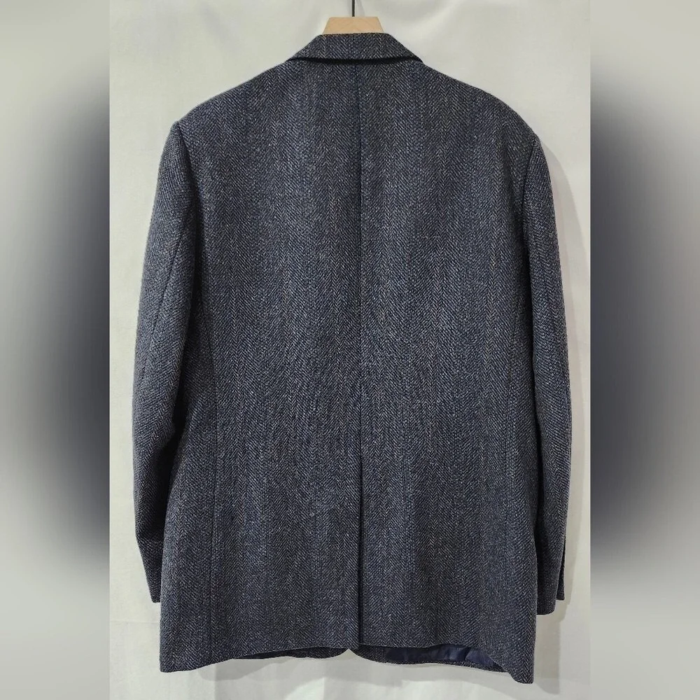Members Only Gray Herringbone Wool Sport Coat‎ Mens Size 44L Blazer Jacket
